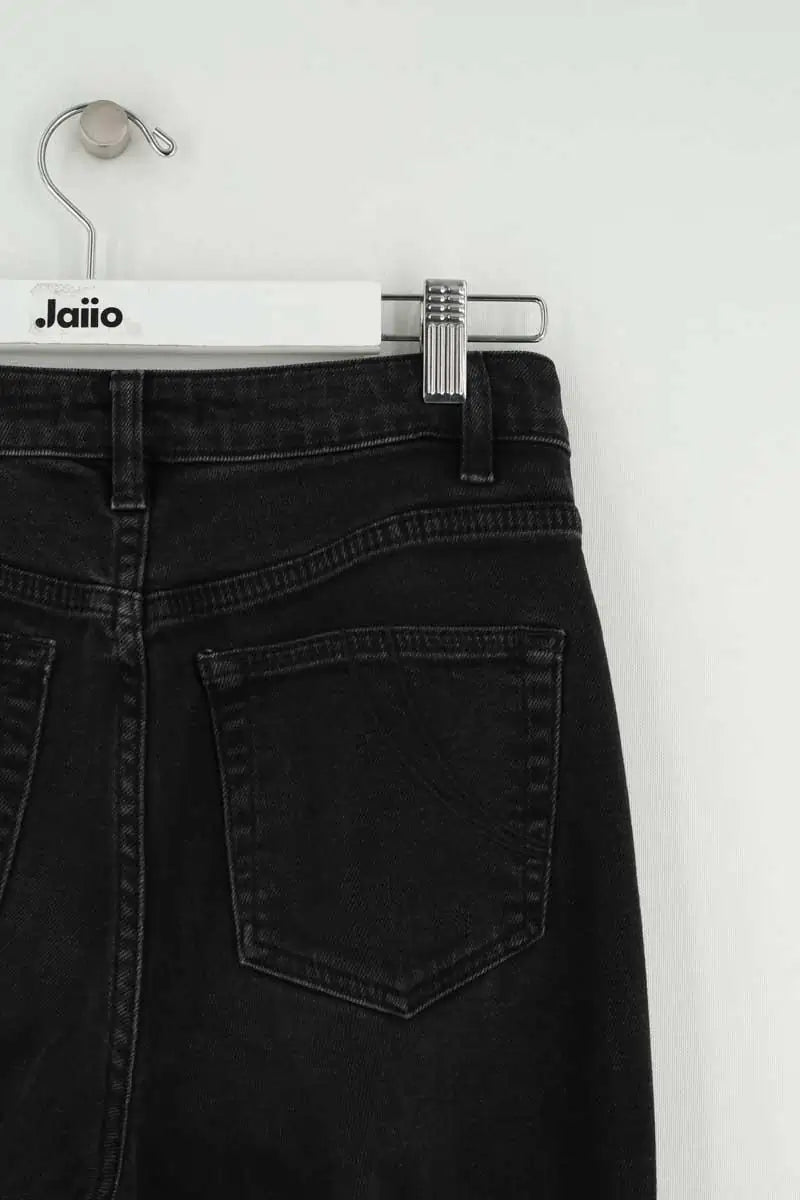 Jean droit Maje Noir en Coton