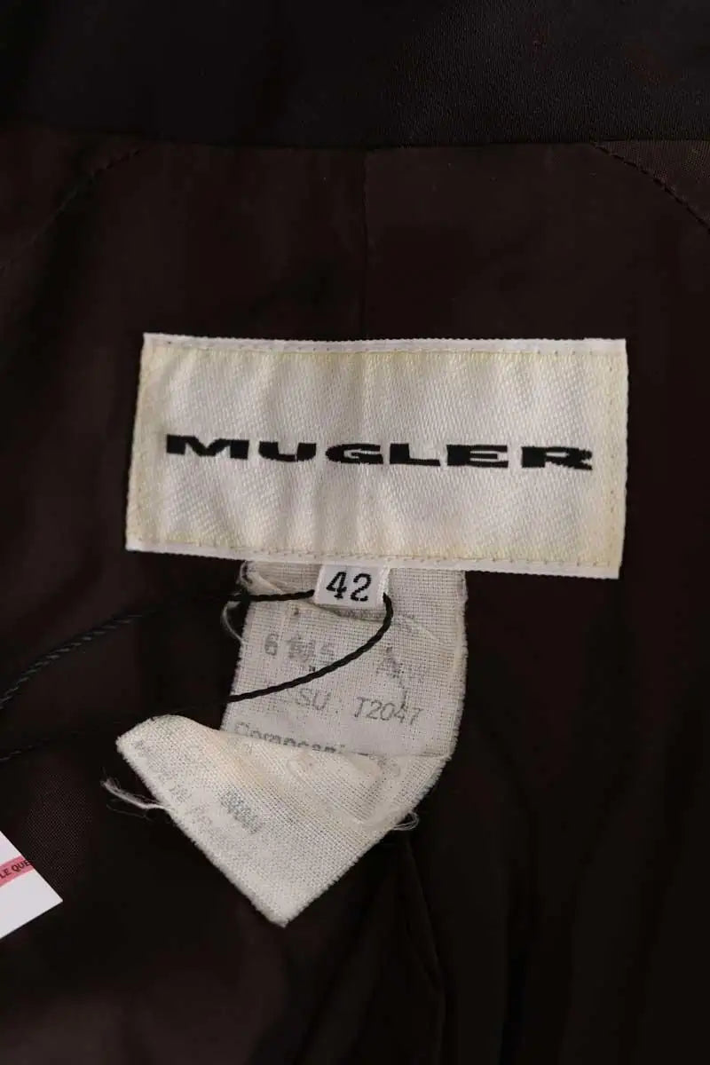 Veste Mugler Marron en Synthétique