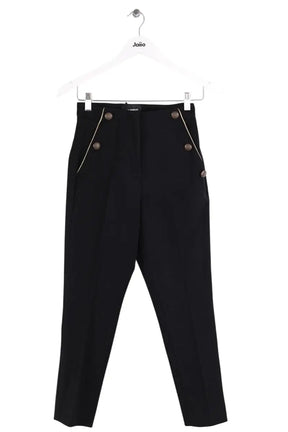 Pantalon The Kooples Noir en Synthétique, taille XXS - Seconde Main