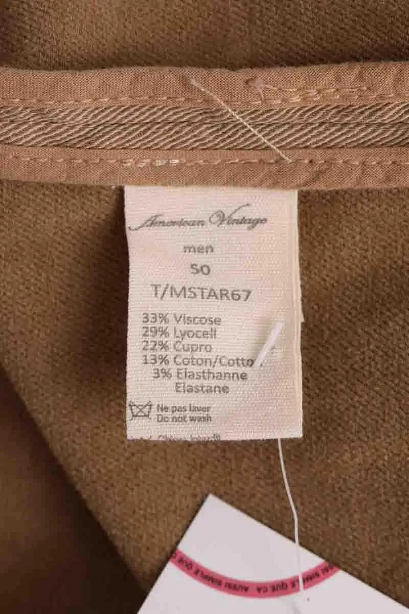 Gilet American Vintage Camel en Coton