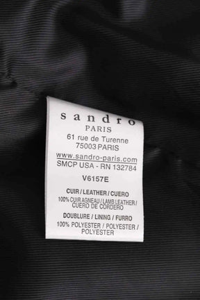 Veste Sandro Noir en Cuir