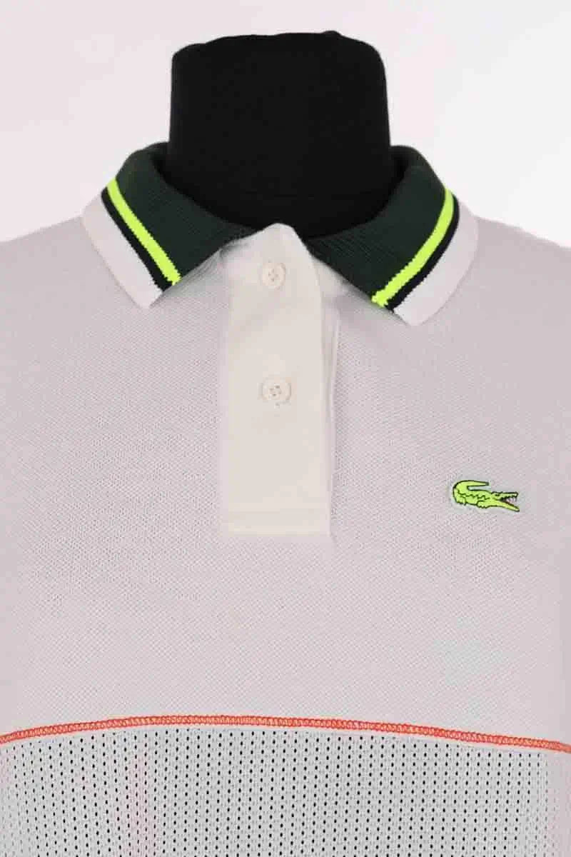 Robe Lacoste Blanc en Coton