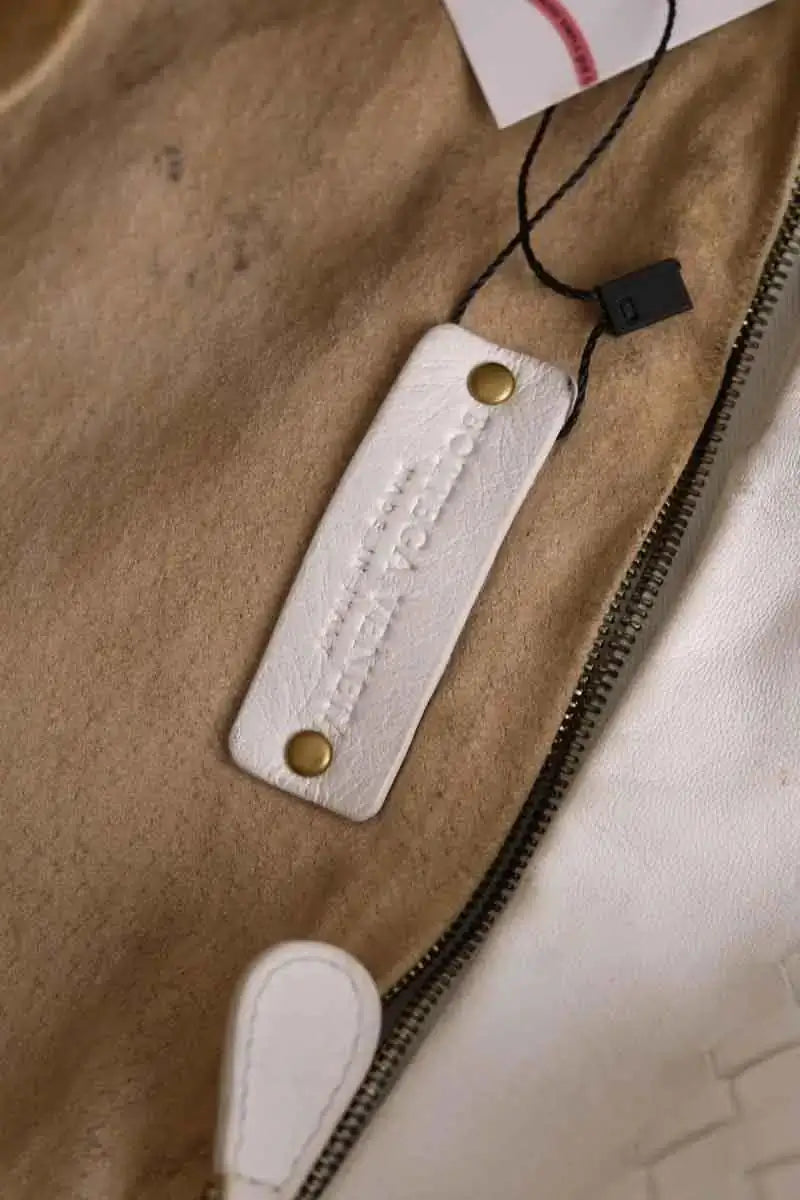 Cabas Bottega Veneta Blanc en Cuir