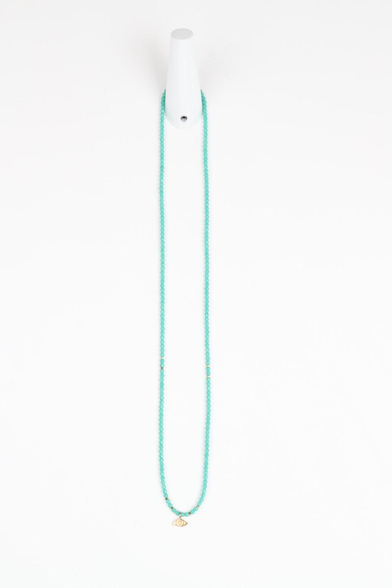 Collier Têtes Blondes  Bleu