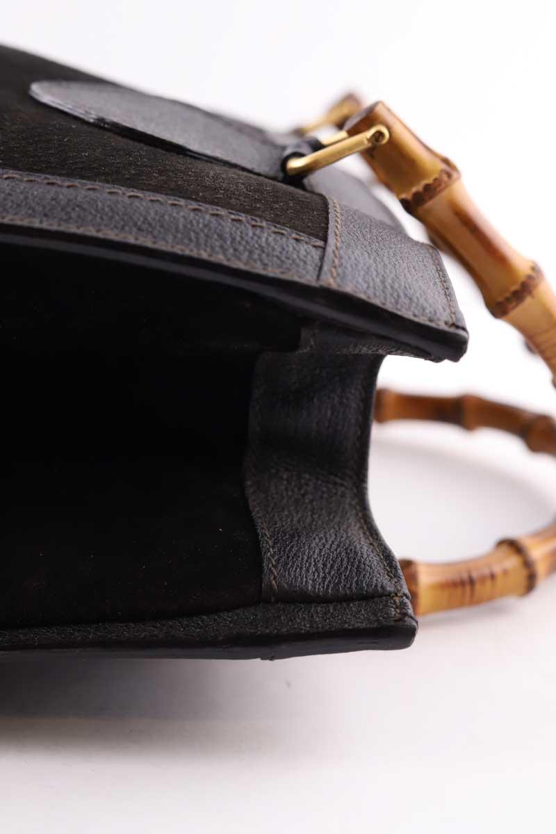Sacs à main Gucci Vintage Bamboo Noir