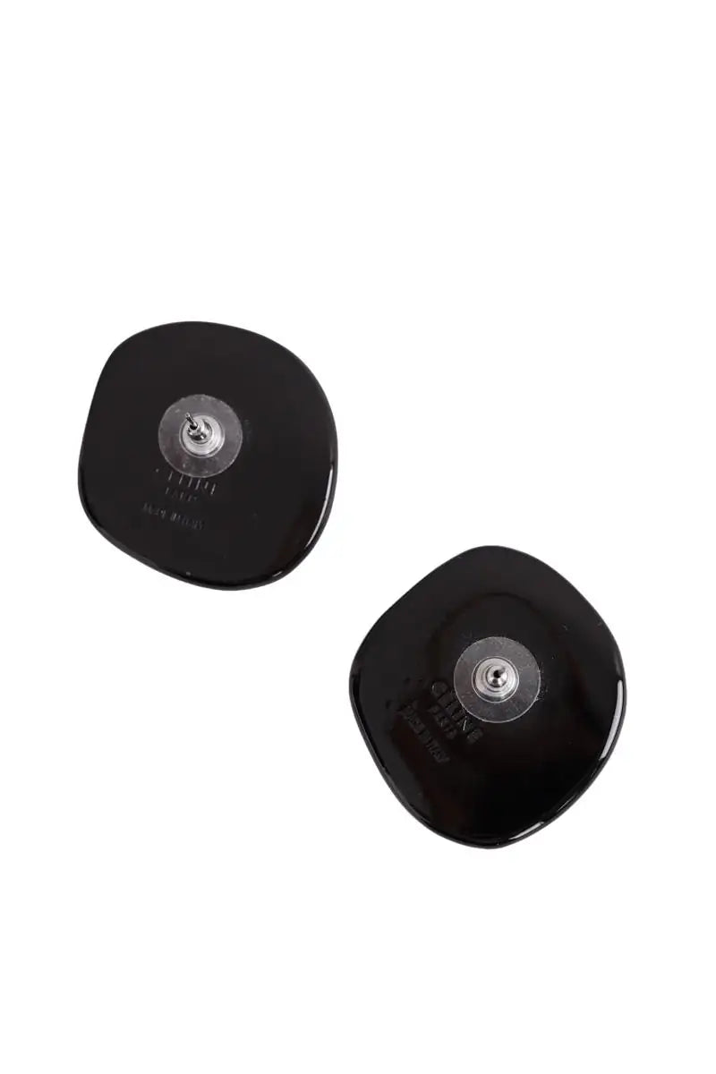Boucles d'oreilles Celine Noir en Acier