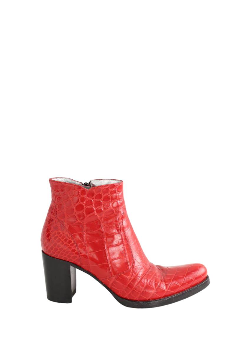 Boots motardes Free Lance  Rouge