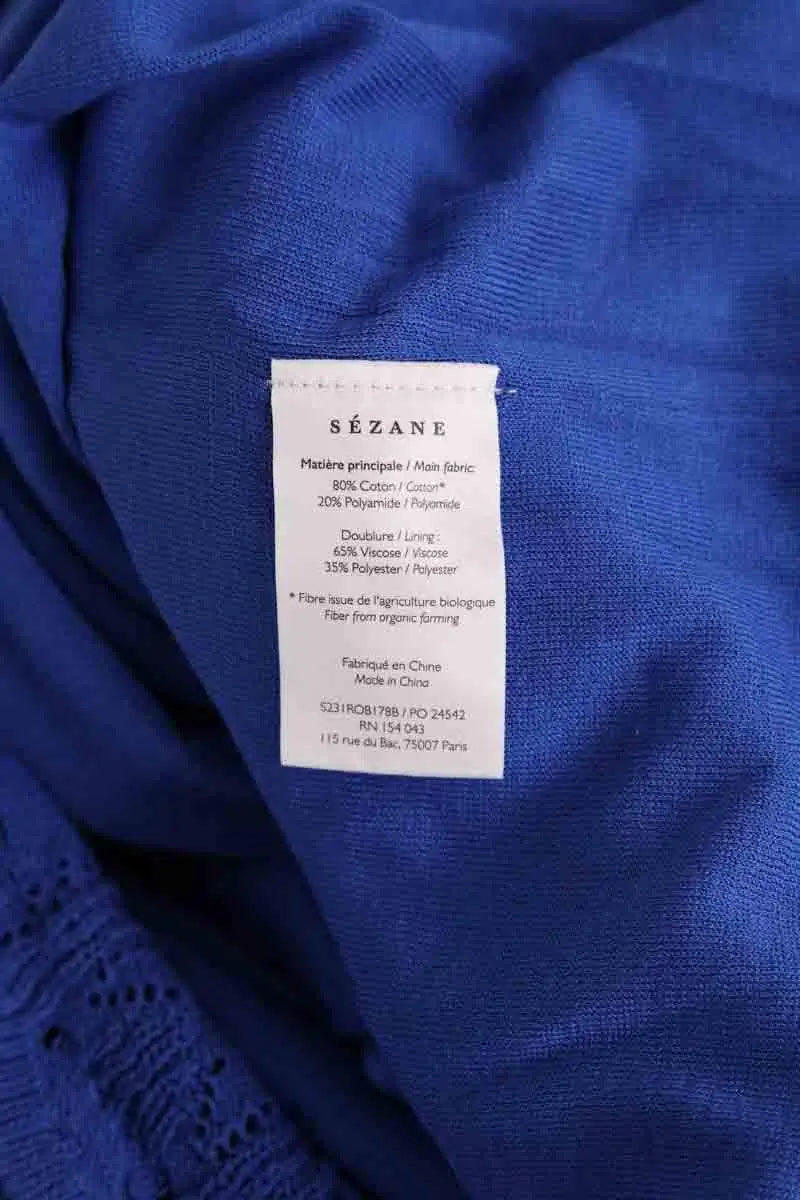 Robe Sézane Bleu en Coton