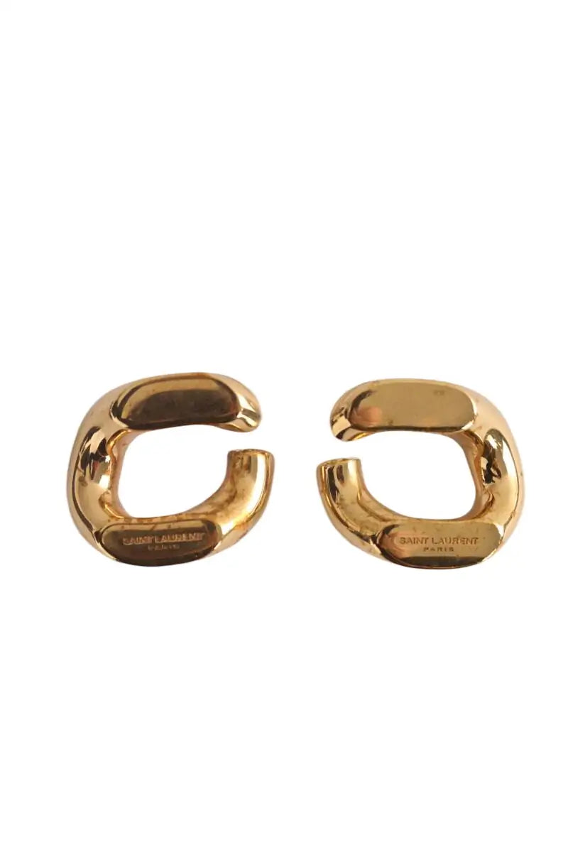 Boucles d'oreilles Saint Laurent Doré en Métal - Seconde Main