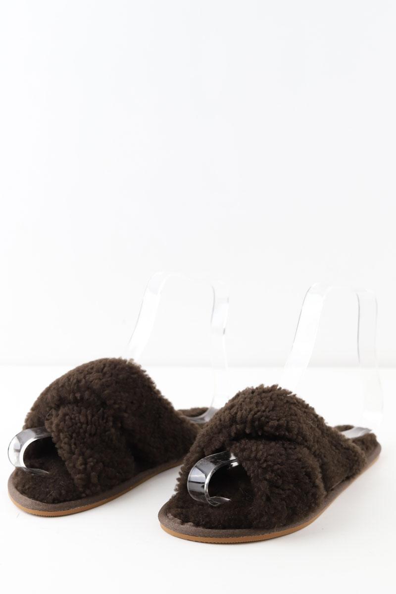 Mules Yves Salomon  Marron