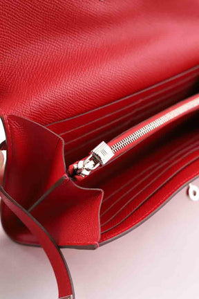Portefeuille Hermès Kelly Rouge