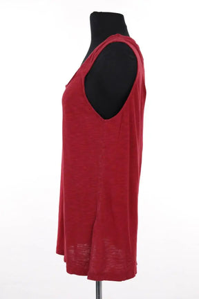 Top sans manche American Vintage Rouge en Coton