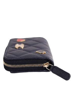 Porte-carte Chanel Marine en Cuir
