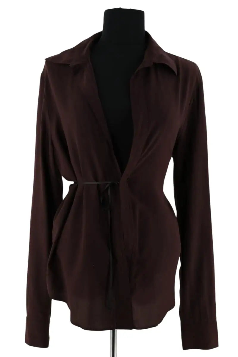 Chemise Gucci Marron en Soie, taille L - Seconde Main