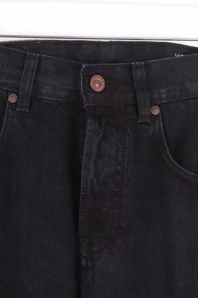 Jean large Victoria Beckham Noir en Coton