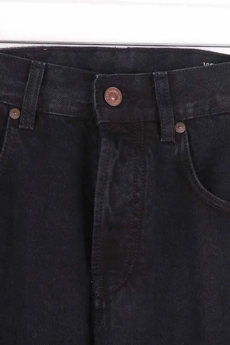 Jean large Victoria Beckham Noir en Coton