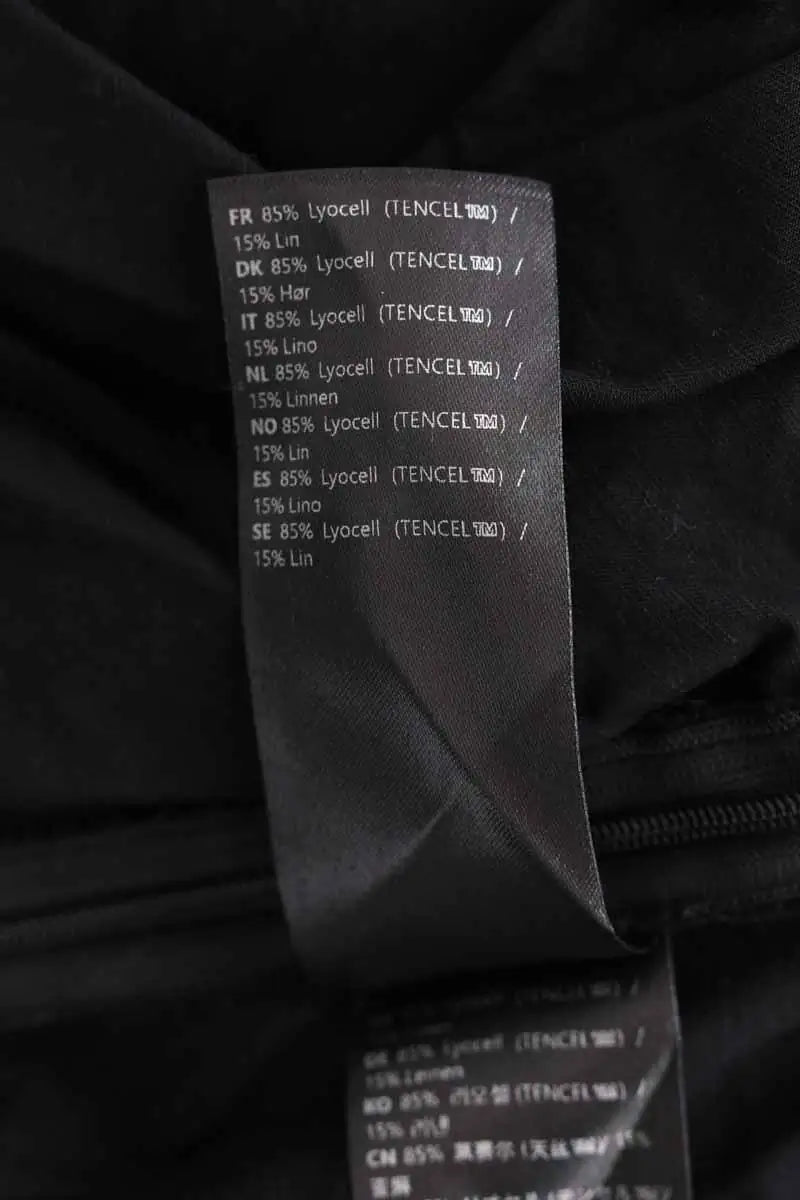 Pantalon droit Samsoe Samsoe Noir en Synthétique