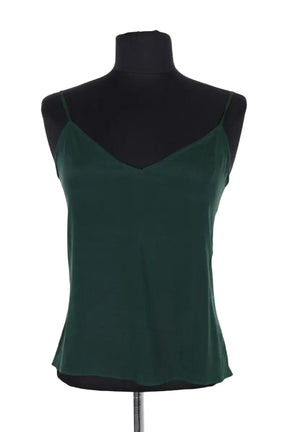 Top sans manche Diane Von Furstenberg Vert en Soie, taille M - Seconde Main