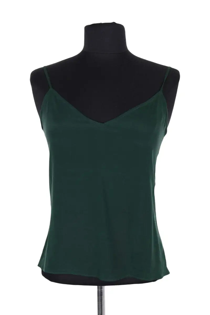 Top sans manche Diane Von Furstenberg Vert en Soie, taille M - Seconde Main