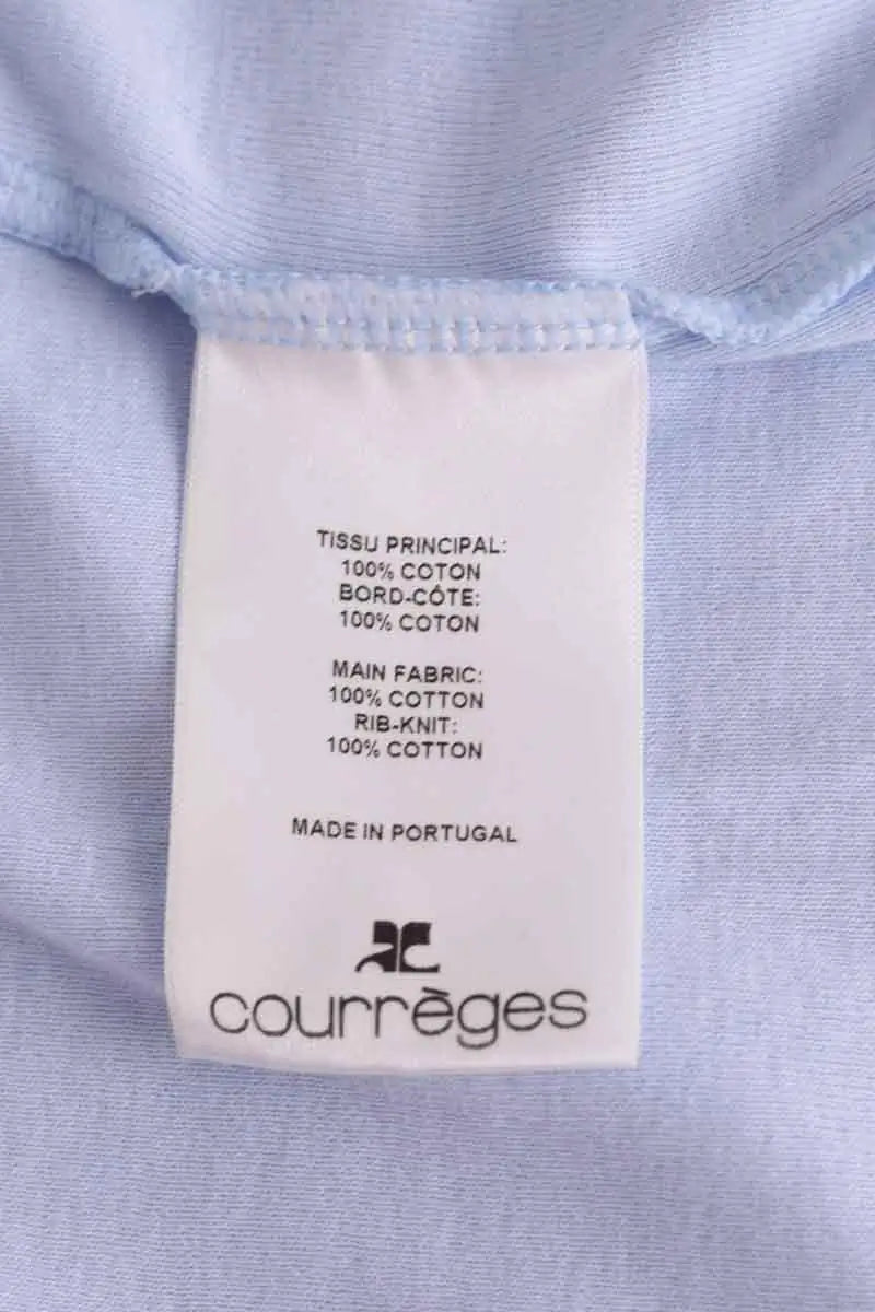 T-shirt Courrèges Bleu en Coton