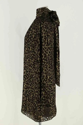 Robe Saint Laurent Doré en Soie