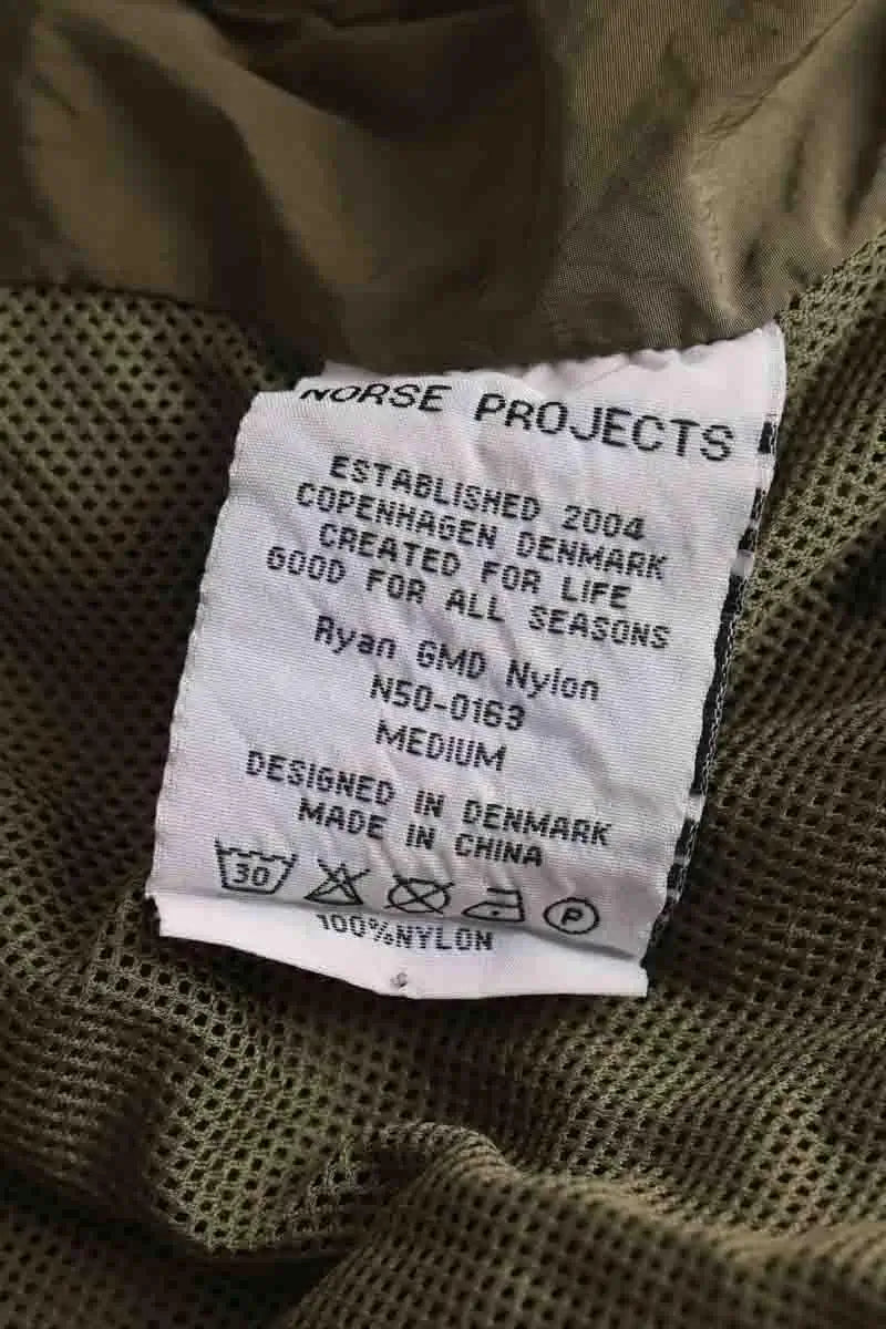 Blouson Norse Projects Kaki en Synthétique