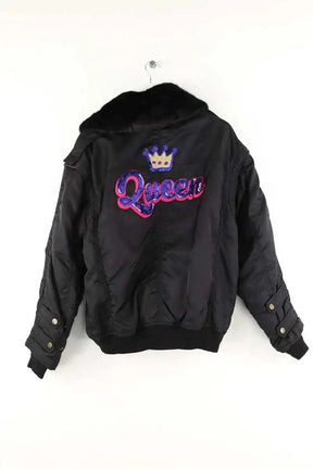 Blouson Dolce & Gabbana Je suis la reine de mon gilet de sauvetage Noir en Polyester