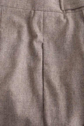 Pantalon large Emporio Armani Marron en Laine