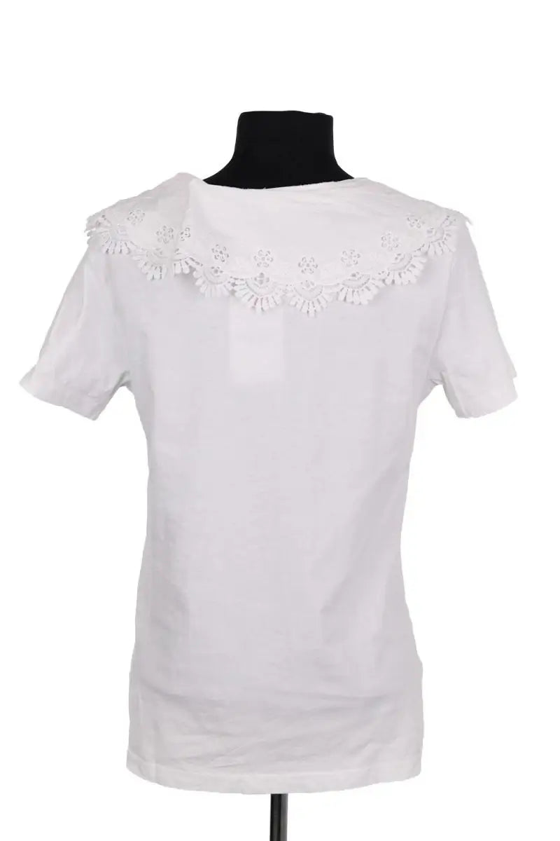 T-shirt Maje Blanc en Coton