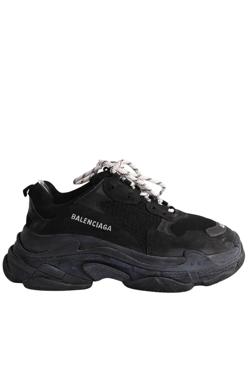 Baskets Balenciaga Noir en Cuir, taille 40 - Seconde Main