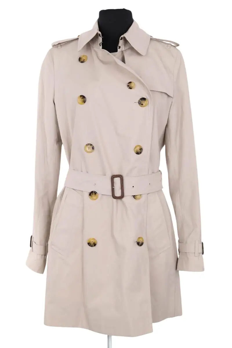 Trench-coat Burberry Gris en Synthétique, taille M - Seconde Main