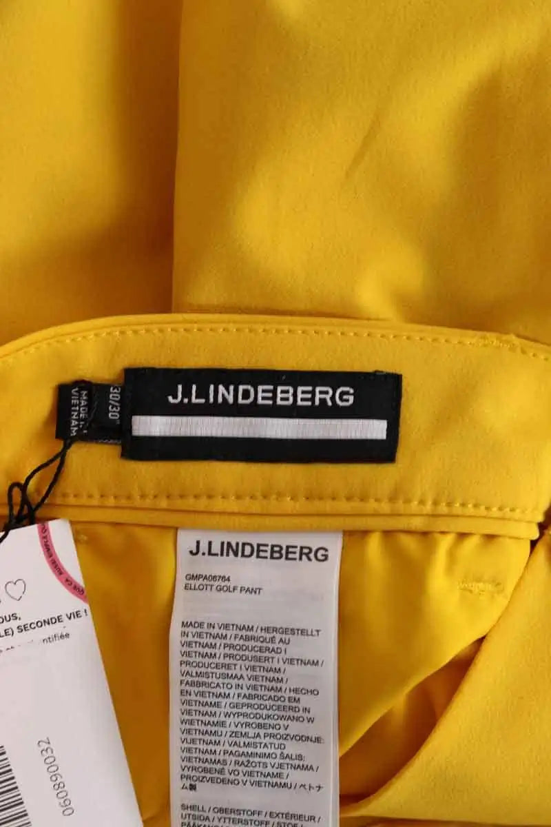 Pantalon J.Lindeberg Jaune en Synthétique