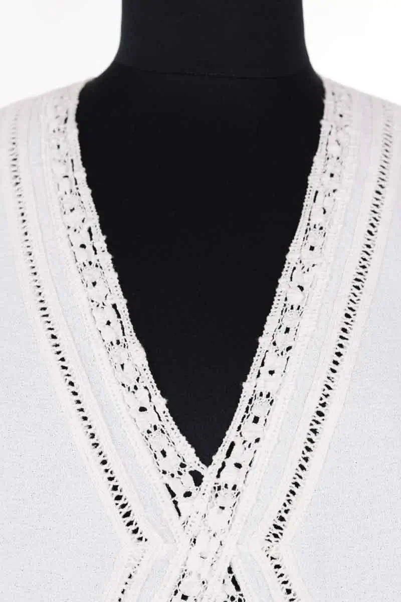 Blouse Maje Blanc en Synthétique