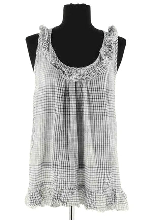 Top sans manche Paul & Joe Blanc en Coton, taille S - Seconde Main