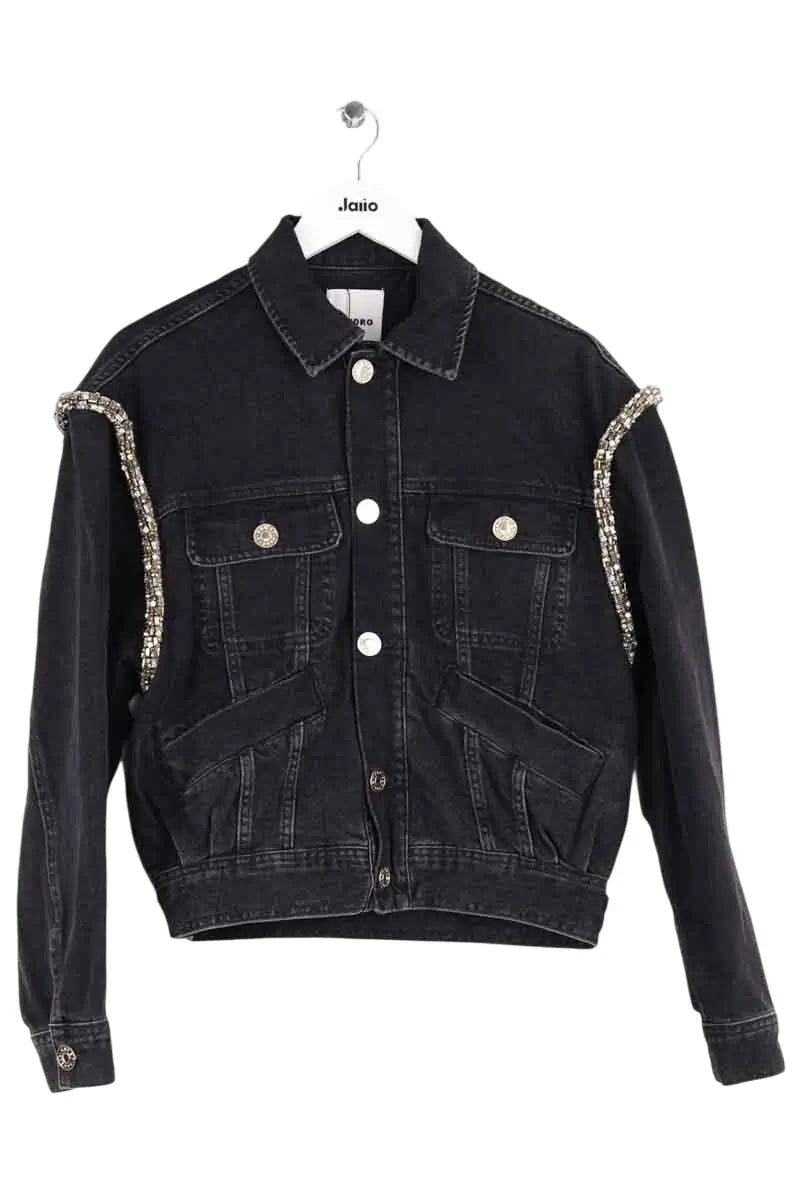 Veste Sandro Noir en Coton, taille XS - Seconde Main
