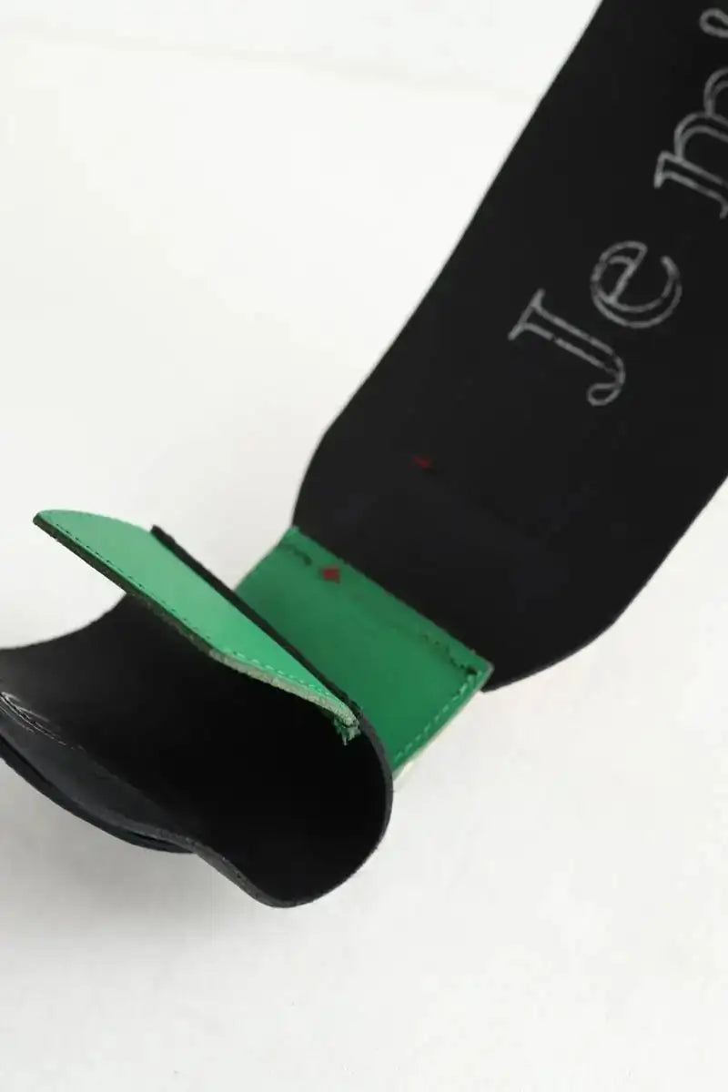 Ceinture en cuir Jean-Charles de Castelbajac  Noir