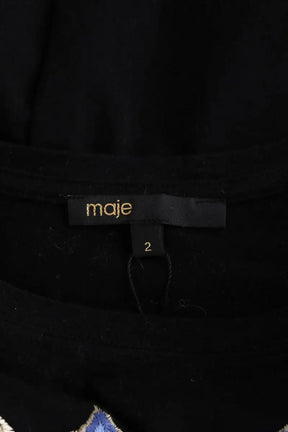 T-shirt Maje Noir en Coton