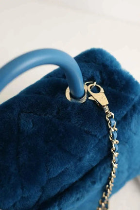 Sac à bandoulière Chanel Coco Handle Bleu