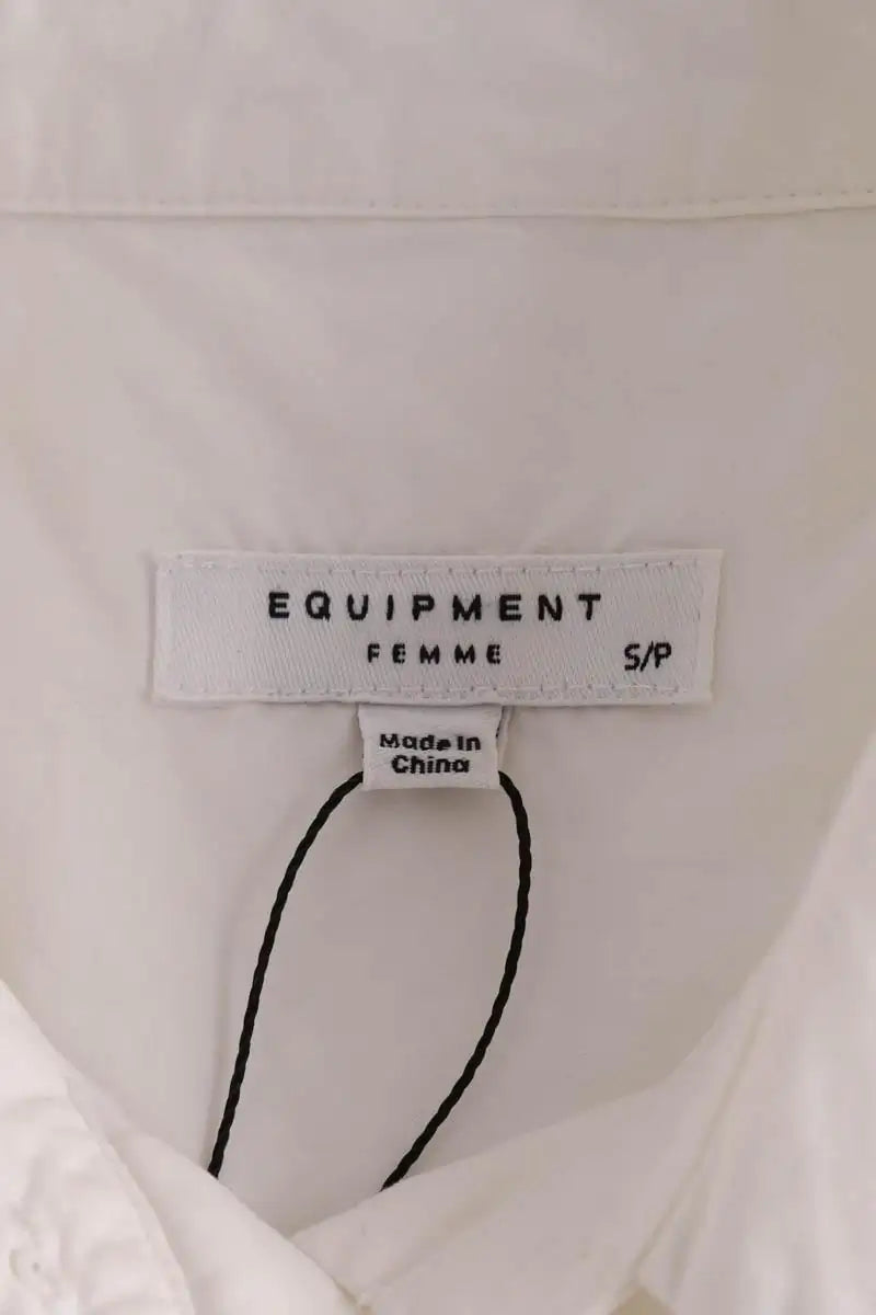 Chemise Equipment Blanc en Coton