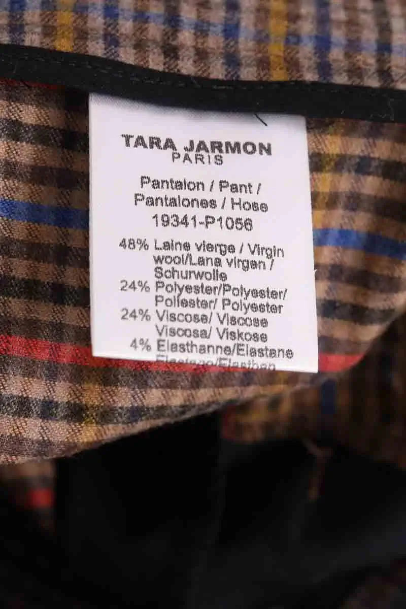 Pantalon large Tara Jarmon Marron en Laine