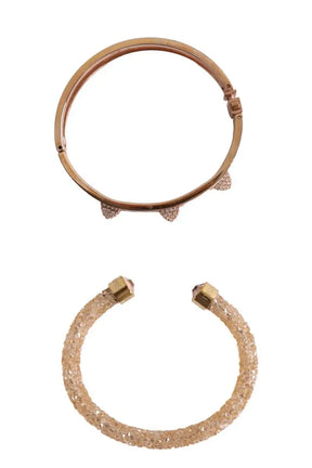 Duo de bracelets Swarovski Rose en Métal