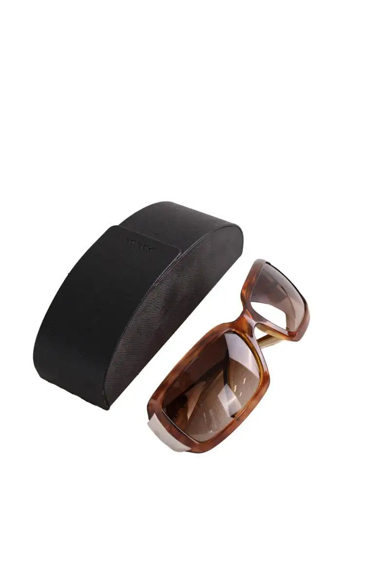 Lunettes de soleil Prada Marron en Plastique