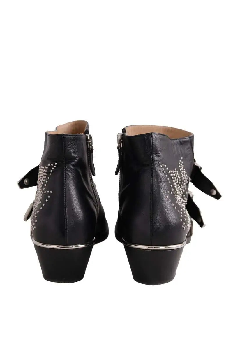 Boots à boucles Chloé Noir en Cuir