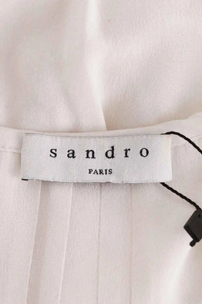 Blouse Sandro Ecru en Soie