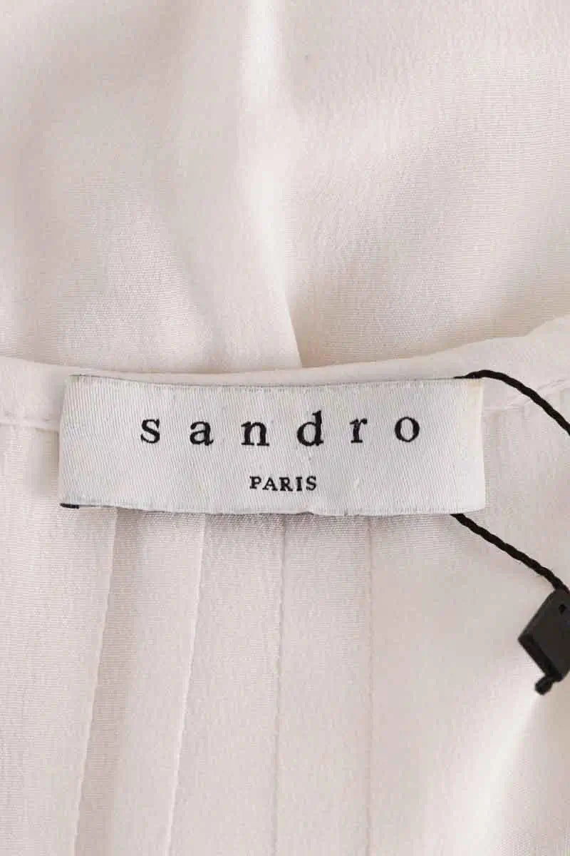 Blouse Sandro Ecru en Soie