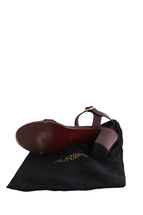 Talons Avril Gau Bordeaux en Cuir