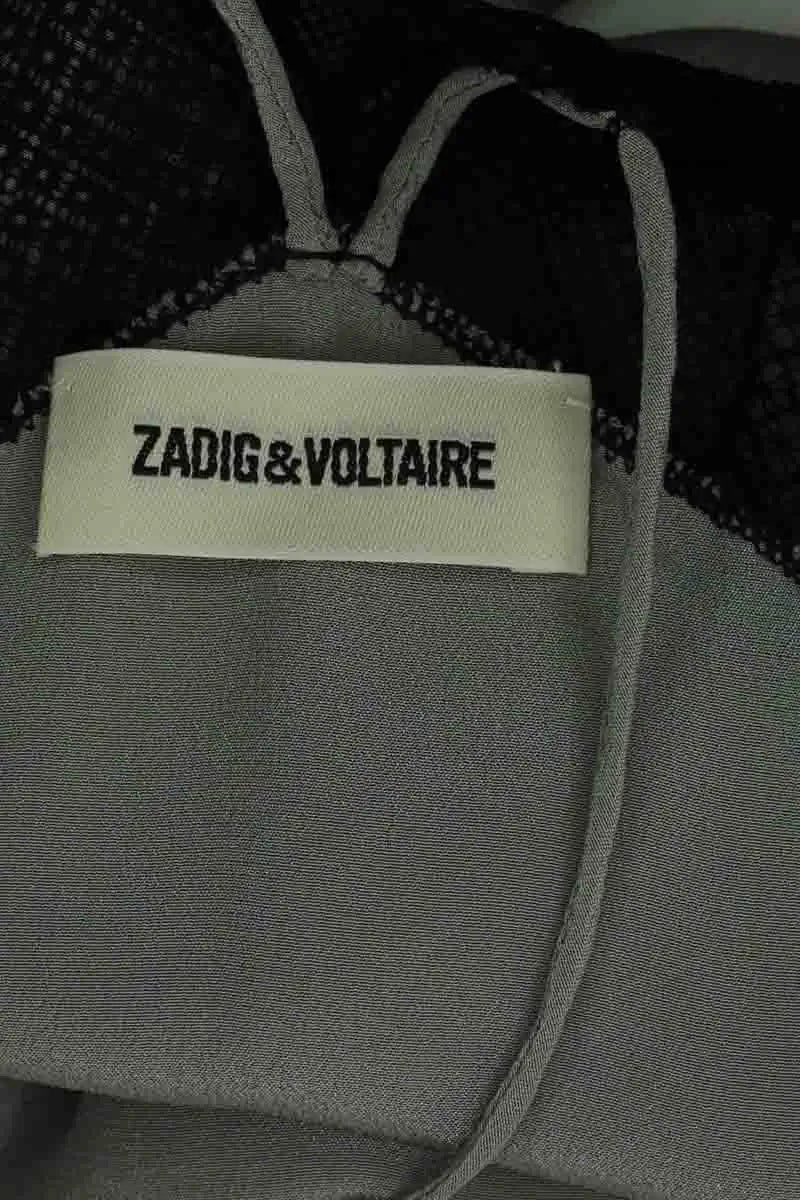 Top sans manche Zadig & Voltaire Gris en Soie