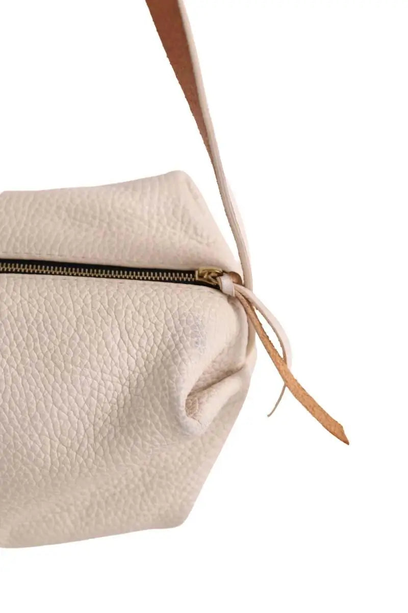 Sac à bandoulière Herbert Frère Soeur Blanc en Cuir