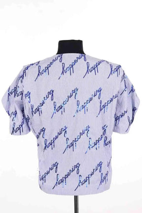 T-shirt Sandro Bleu en Coton