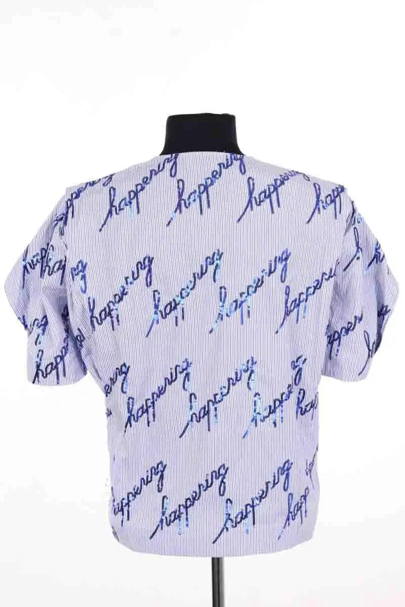 T-shirt Sandro Bleu en Coton